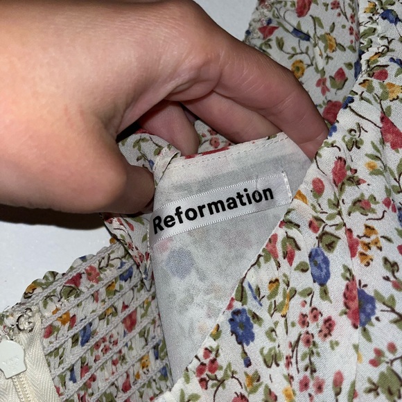 Reformation Paris Floral Ronan Mini Dress Size 6 - Picture 7 of 12